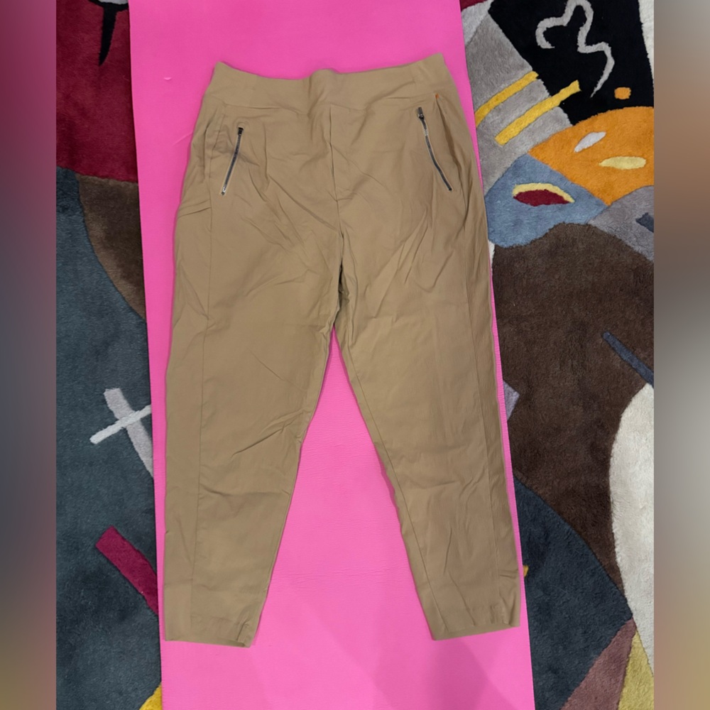 Athleta Khaki pull up pants size 14